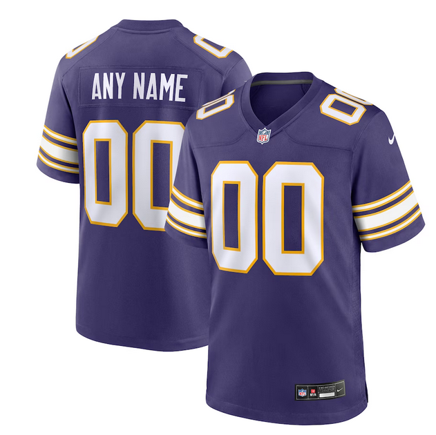 Men's Minnesota Vikings Active Player Custom Purple 2023 Limited Stitched Jersey